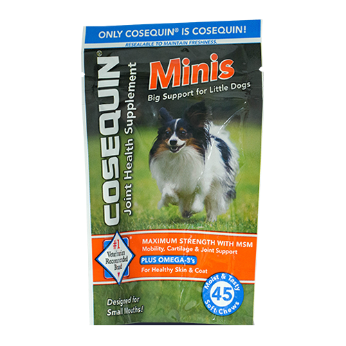 COSEQUIN® MINIS MAXIMUM STRENGTH WITH MSM PLUS OMEGA-3's SOFT CHEWS